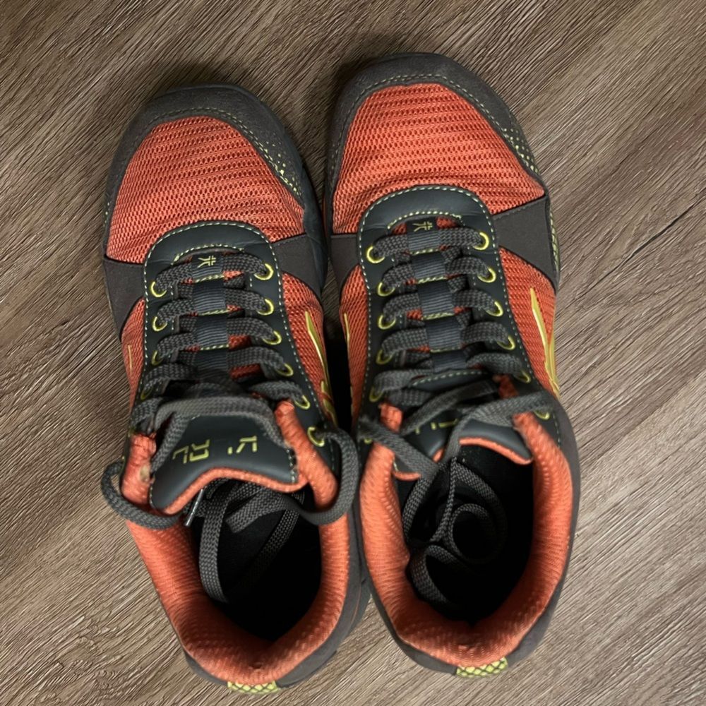 KURU Chicane Mesh Orthopedic Hiking Shoes Size 6 Orange Grey Plantar Fasciitis - Picture 2 of 8